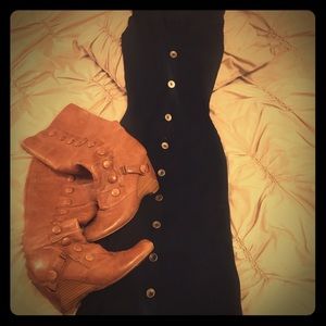 PattyBoutik Dresses - PattyBoutik Black Button Up Dress XS Never Worn PattyBoutik Dresses - PattyBoutik Black Button Up Dress XS Never Worn